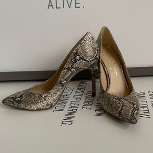 Jessica Simpson snakeskin heels size 7.5